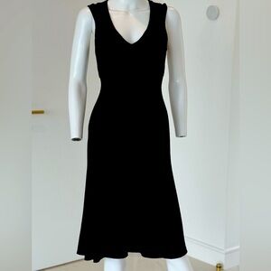 BCBG MaxAzria Ribbed Tank Dress size XXS Sleeveless Black with attached belt